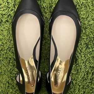 Michael Kors Black Flats Pointed Toe Classic Design